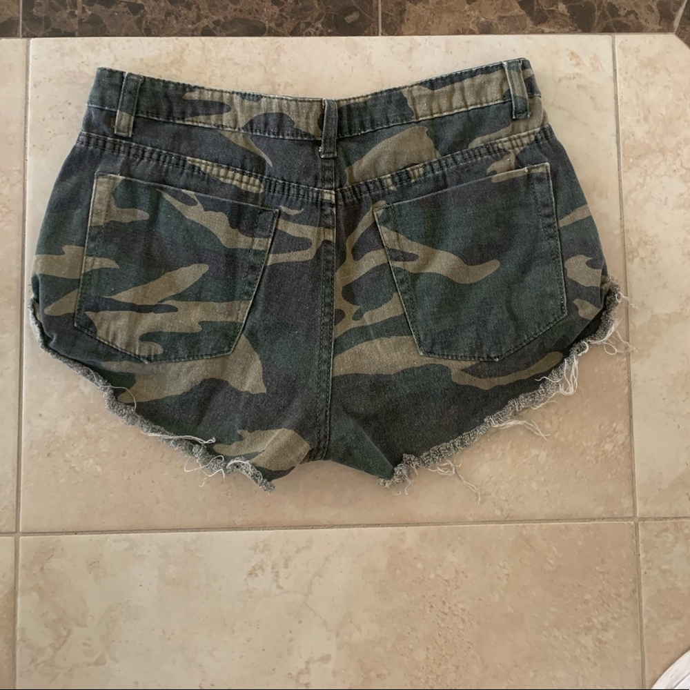 Camo Jean shorts